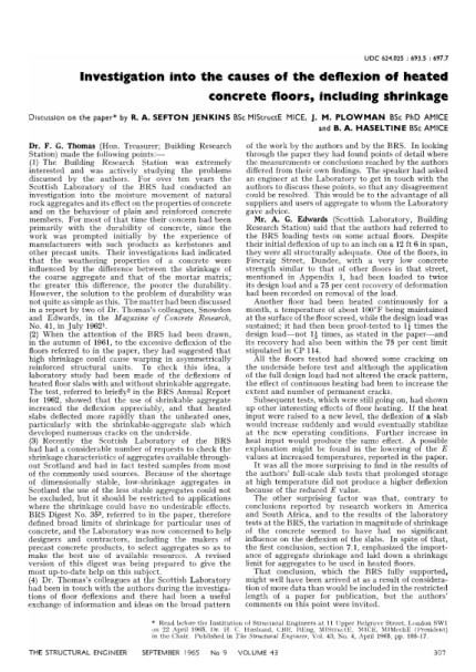 Investigation Into The Causes Of The Deflexion Of Heated Concrete