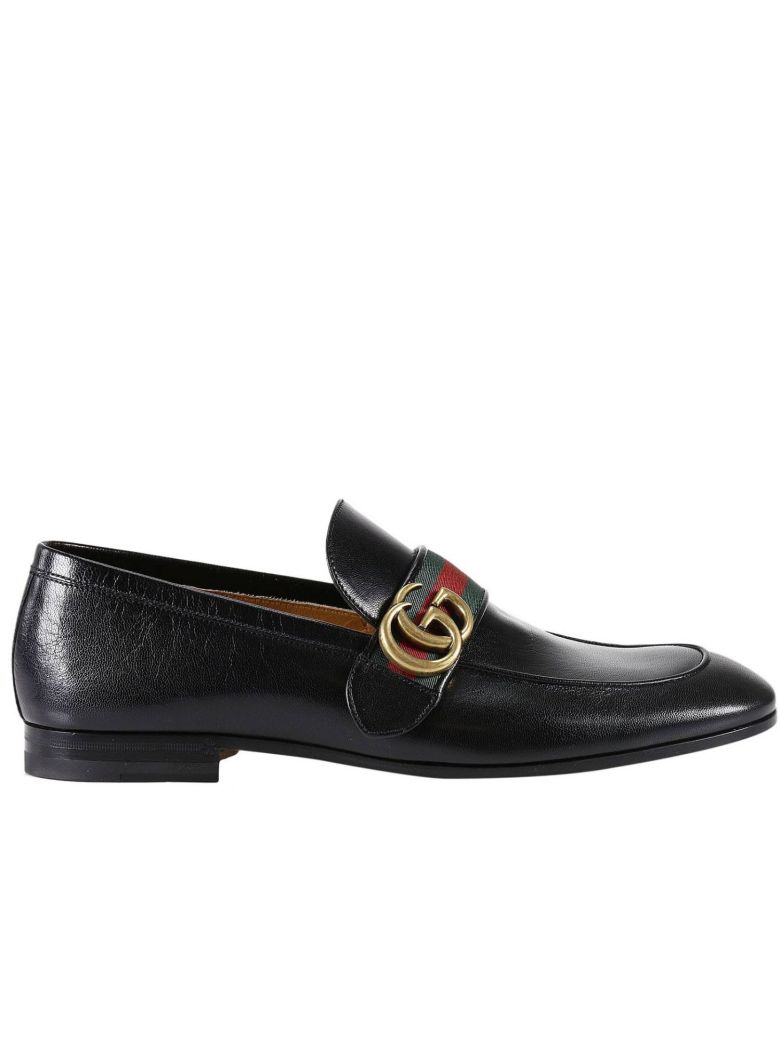 gucci donnie web leather loafer