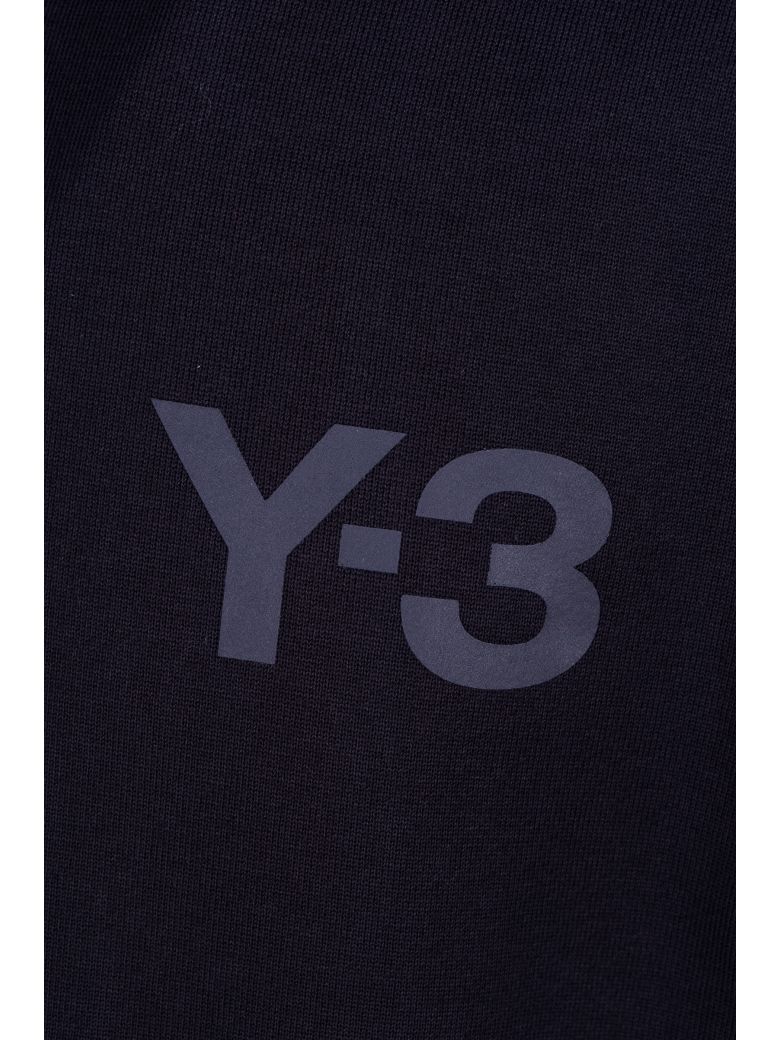 Y-3 Adidas Classic Logo Print Hoodie in Black | ModeSens