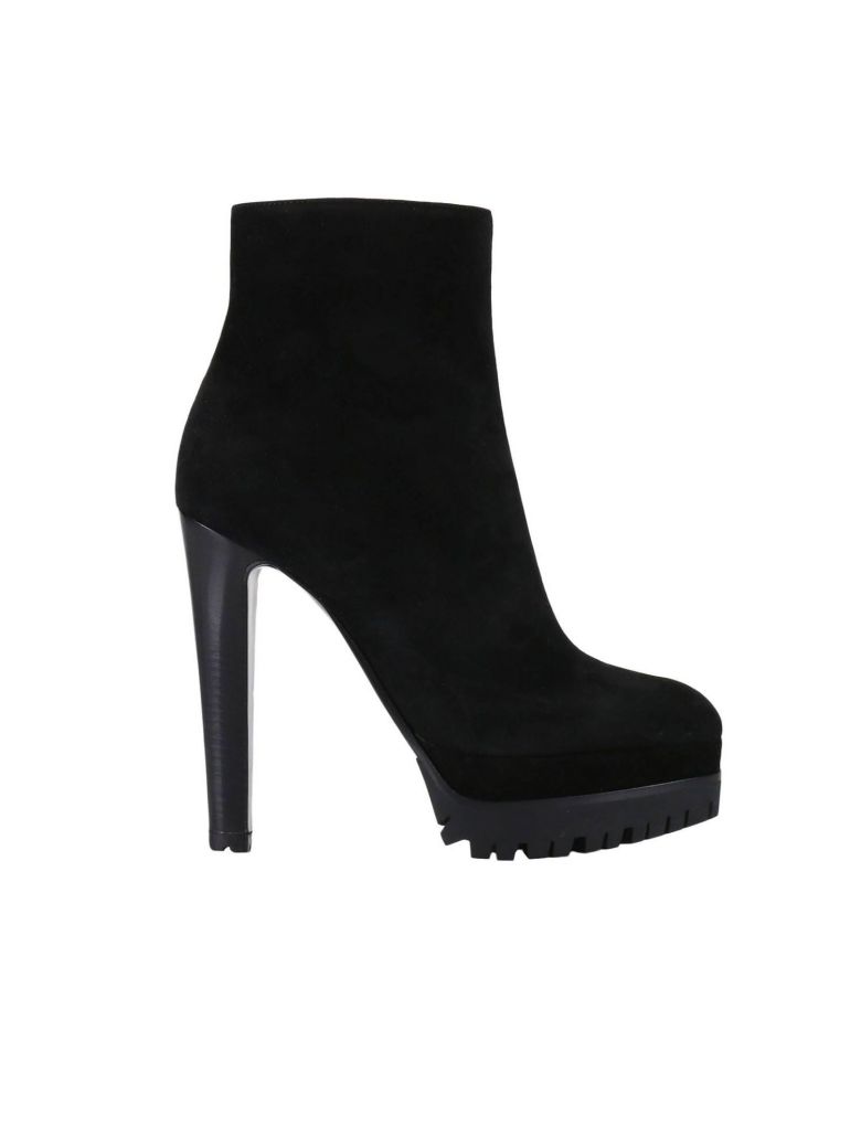 SERGIO ROSSI 130MM SUEDE ANKLE BOOTS, BLACK | ModeSens