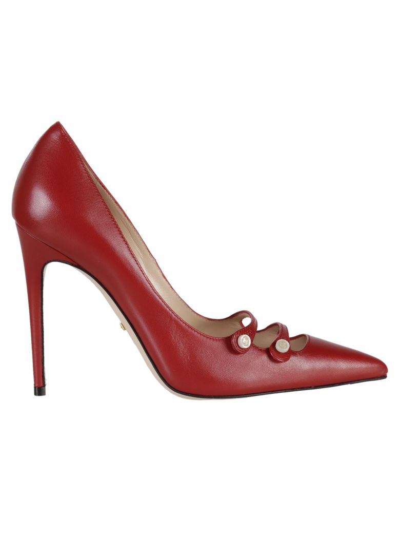 Gucci - Gucci Leather Pumps - Red, Women's High-heeled shoes | Italist
