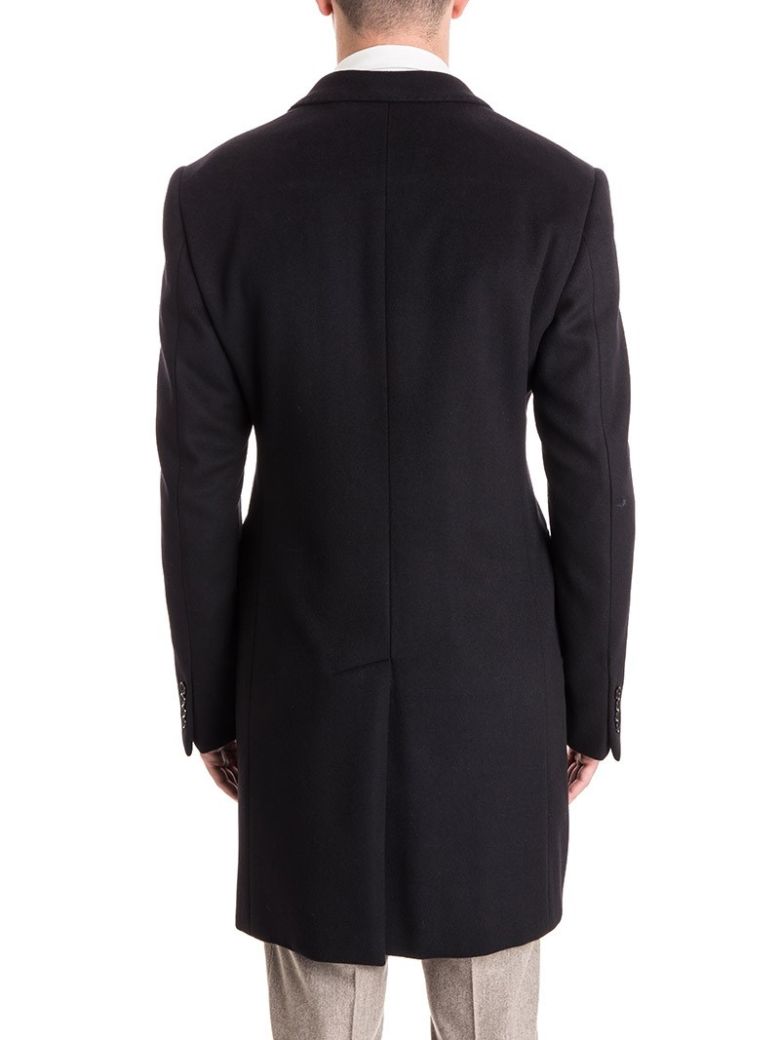 GIORGIO ARMANI Kired Wool Coat in Black | ModeSens