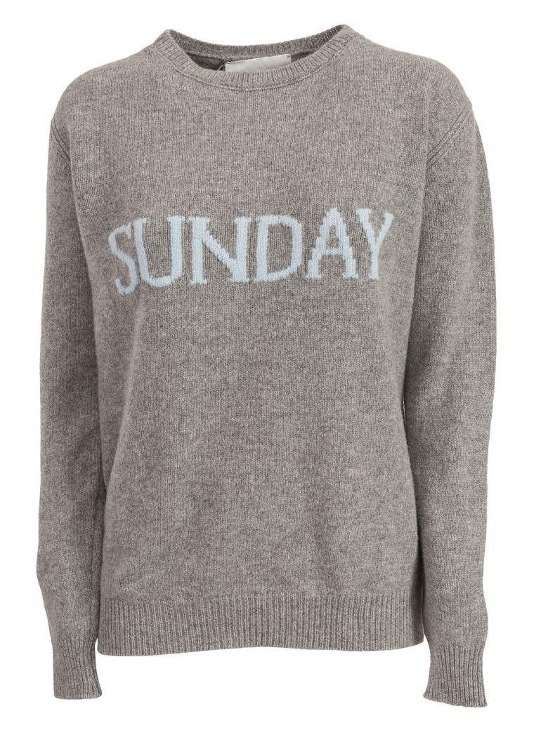 ALBERTA FERRETTI Sunday Wool & Cashmere Knit Sweater in Melange Grey ...