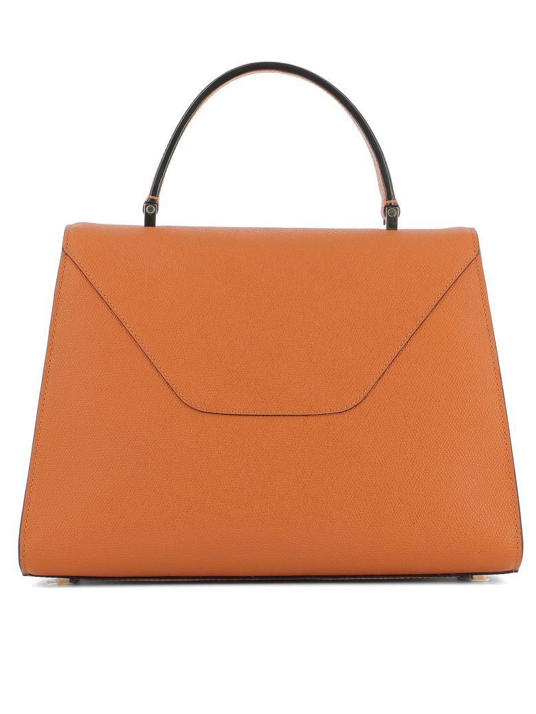 VALEXTRA Orange Leather Handle Bag | ModeSens