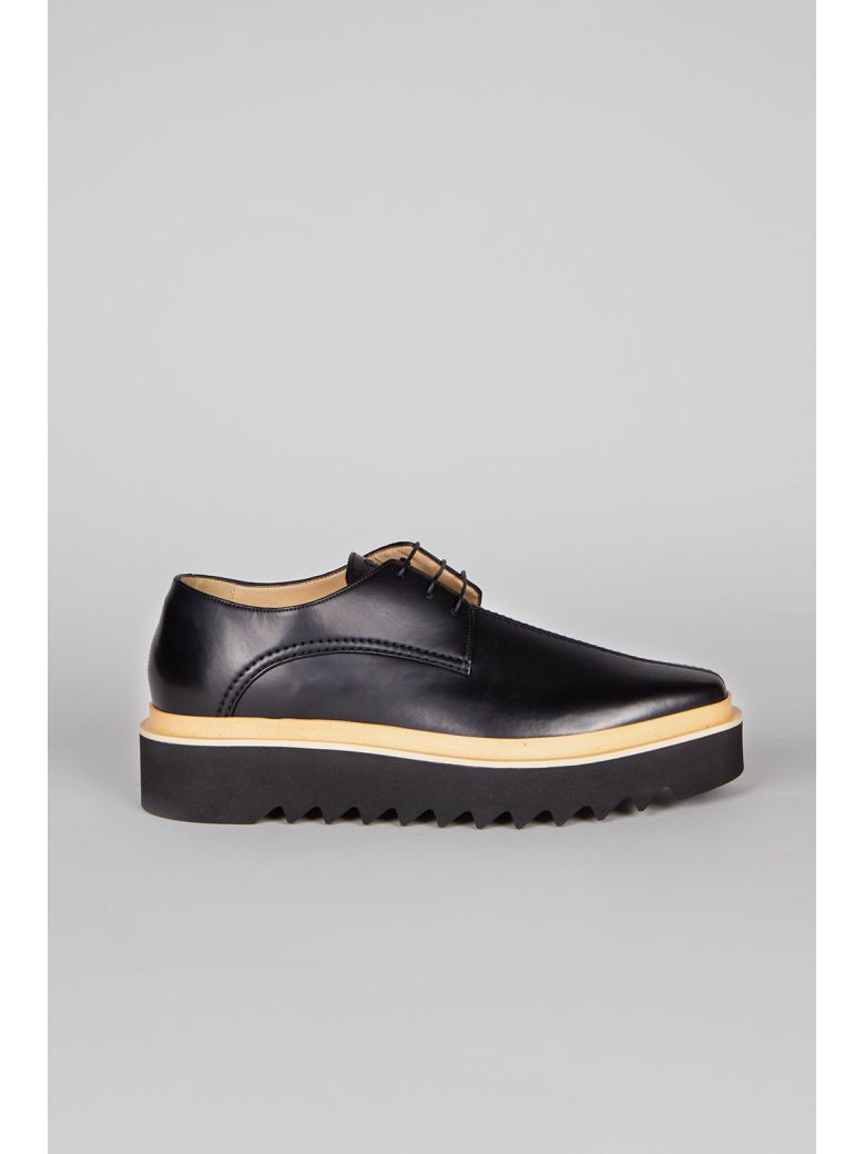 STELLA MCCARTNEY Faux-Leather Platform Derby Shoes in Colour: Black