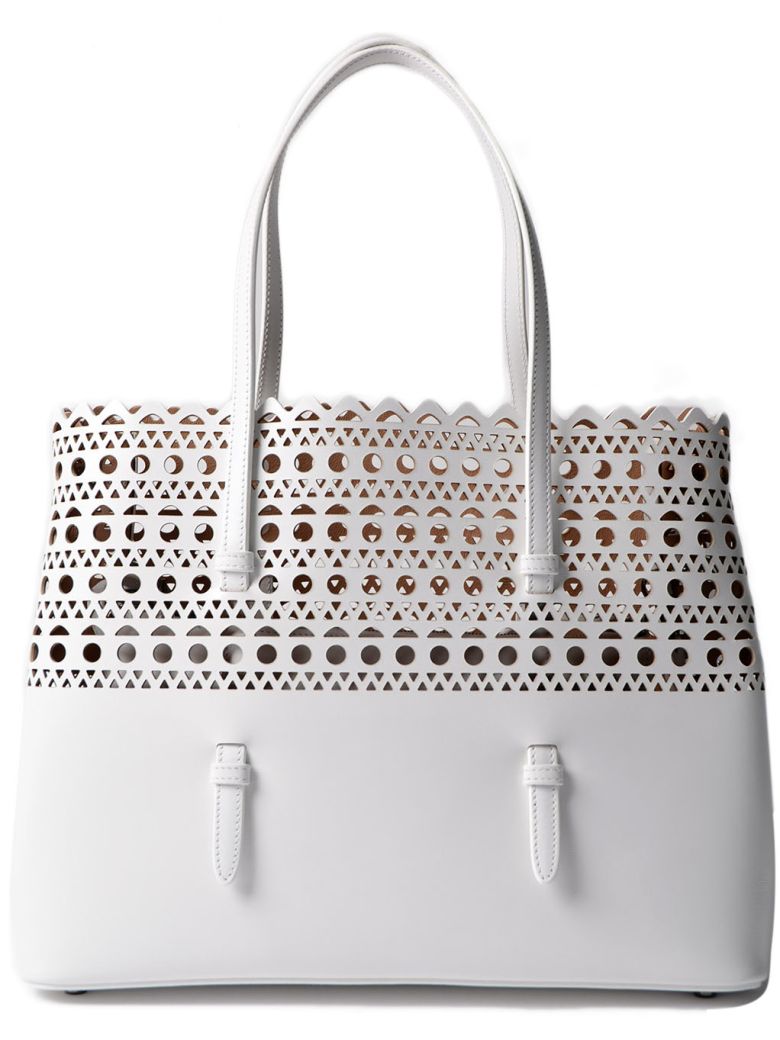 ALAÏA Alaia Shopping Bag in White | ModeSens