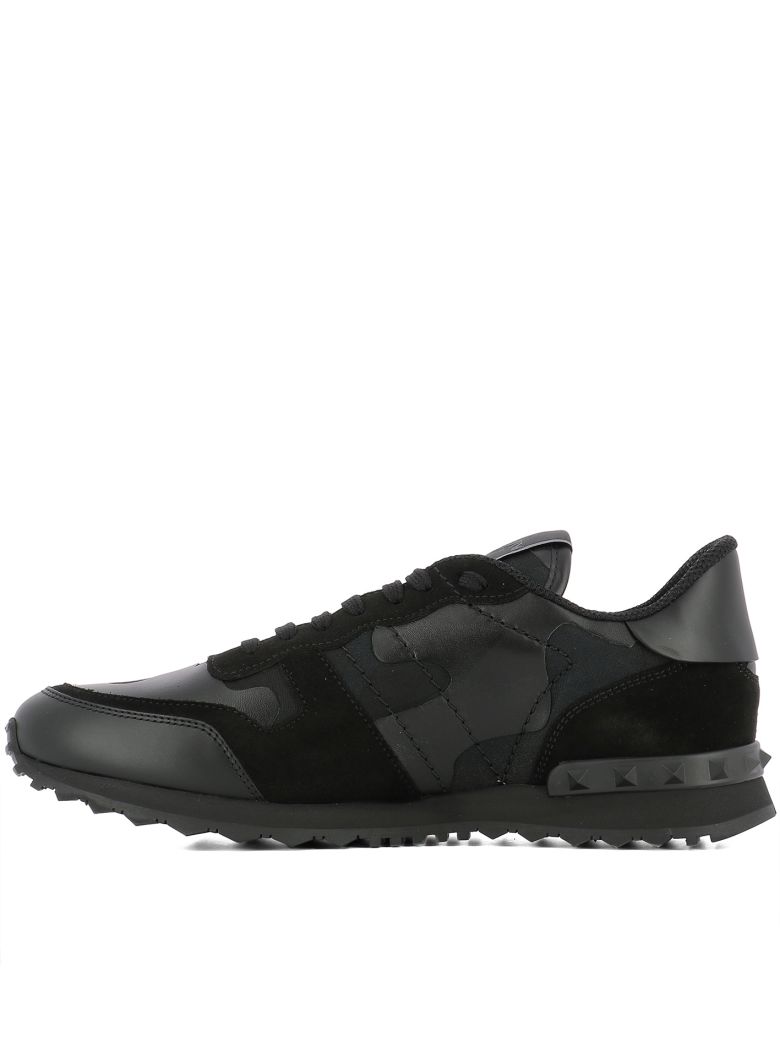 VALENTINO Black Leather Sneakers | ModeSens