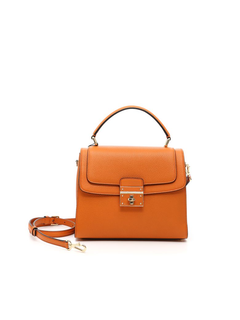 Dolce & Gabbana Grain Calfskin Greta Handbag In Or Zucca|Arancio | ModeSens