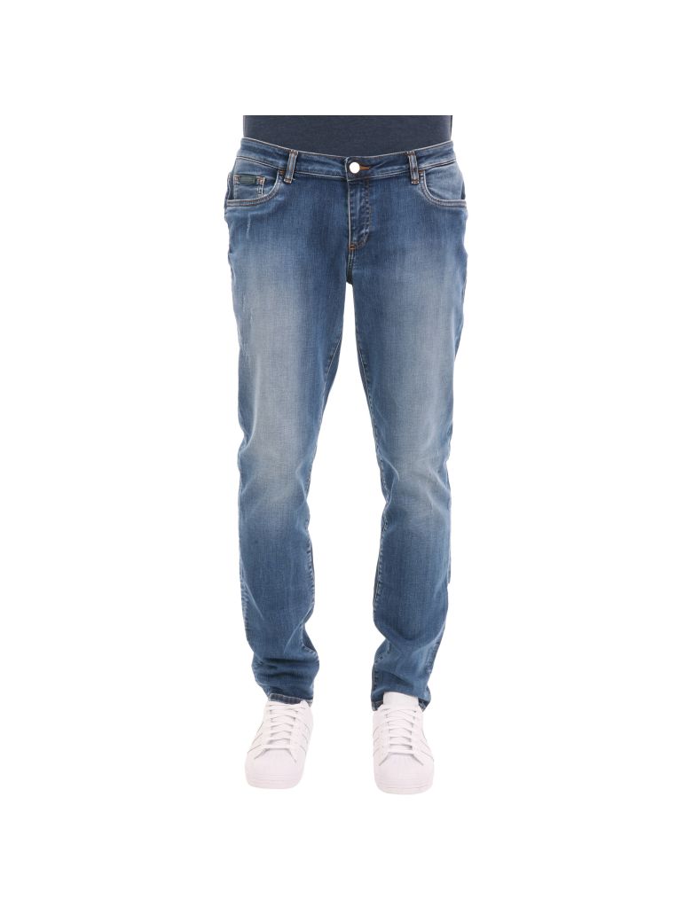 TRUSSARDI Men'S 565155Xx147 Blue Polyester Jeans' | ModeSens