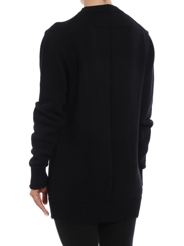 GIVENCHY I Feel Love Wool Sweater in Black Red | ModeSens