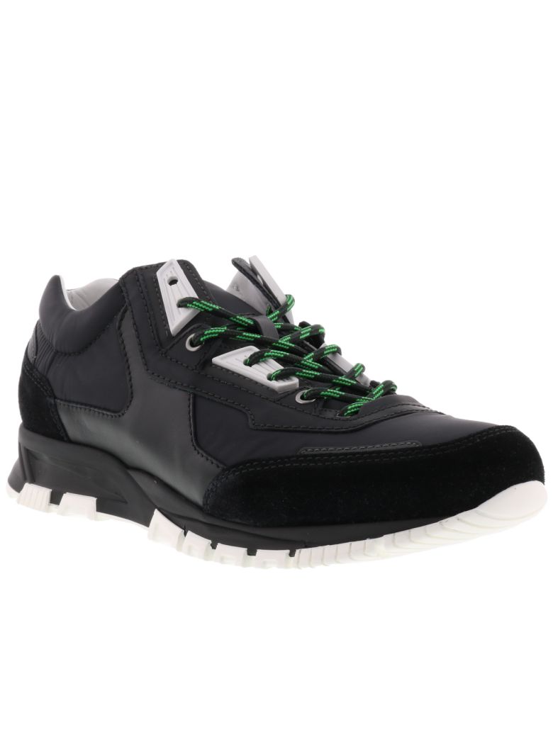 LANVIN Patchwork Running Sneakers in Black | ModeSens