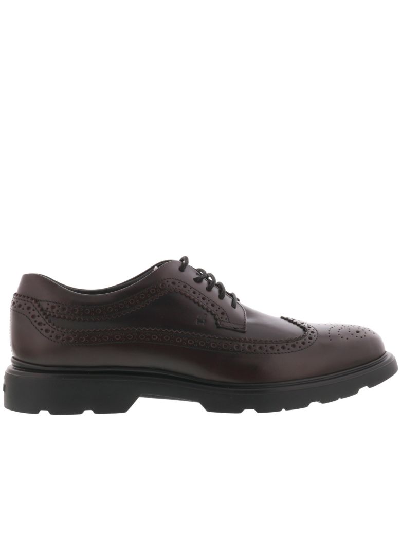 HOGAN H304 Laced Up Shoes, Brown | ModeSens