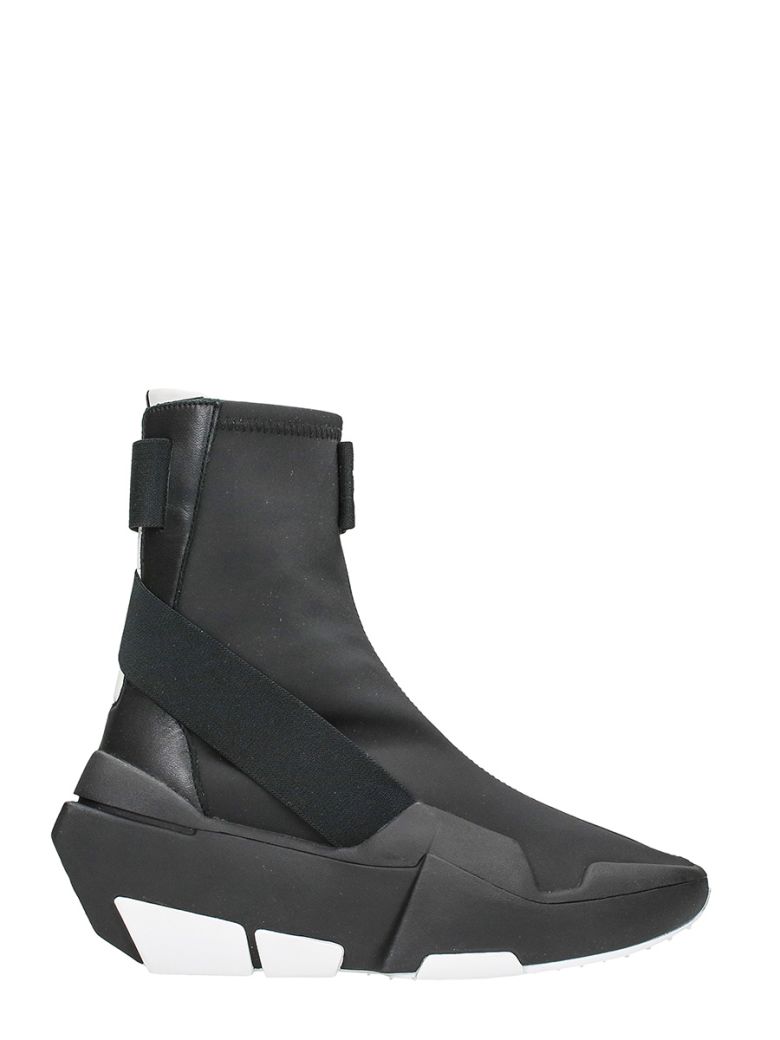 Y-3 Mira Boots Hi Top Sneakers, Black/White/Crystal White | ModeSens