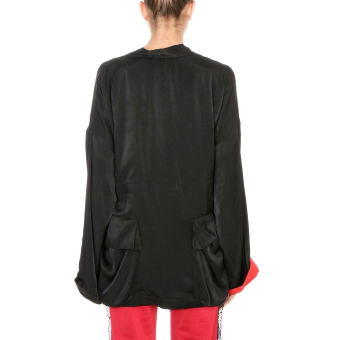 Giacobino Black Silk Kimono Jacket展示图