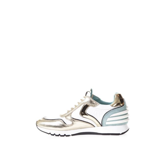 Voile Blanche Julia Power In Fabric And Leather Sneakers展示图