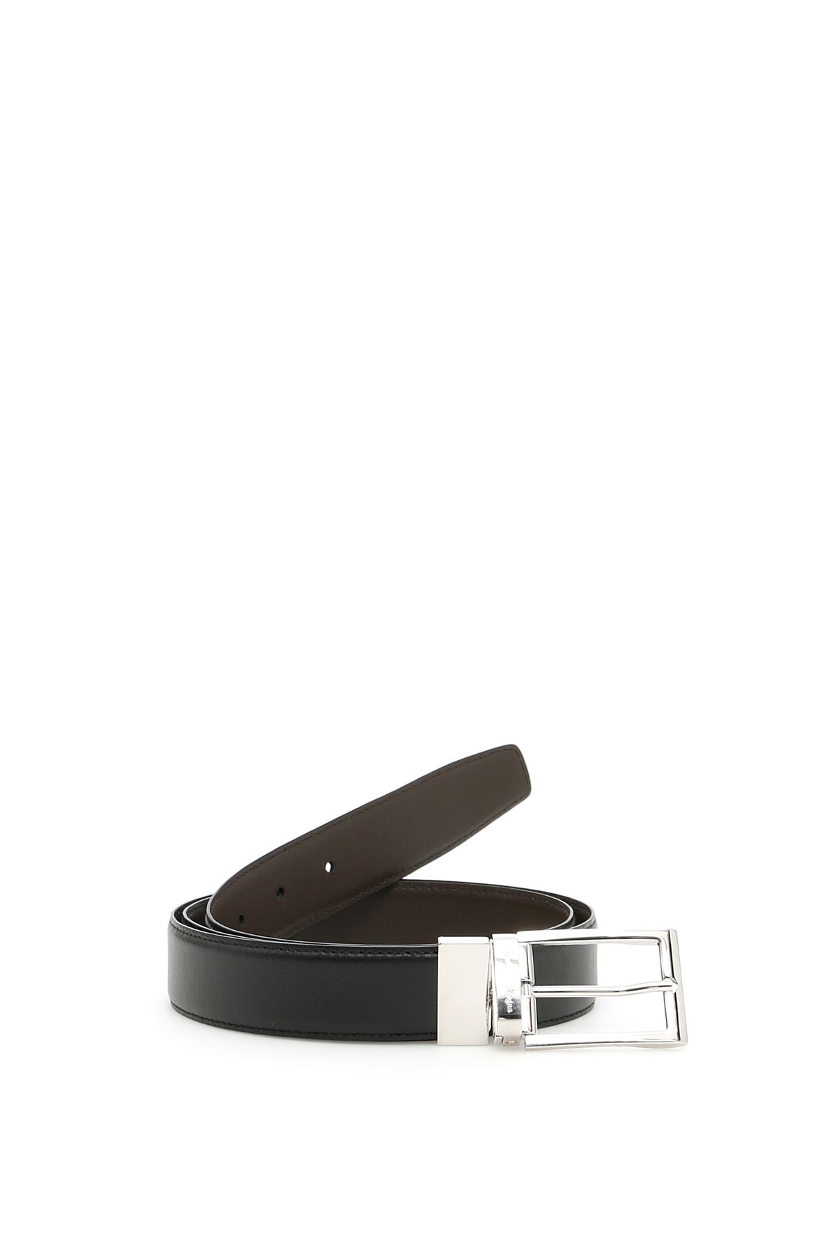 Click to view more detailed imagery on our partner's website Ermenegildo Zegna Calfskin Belt In Nero Unitomarrone