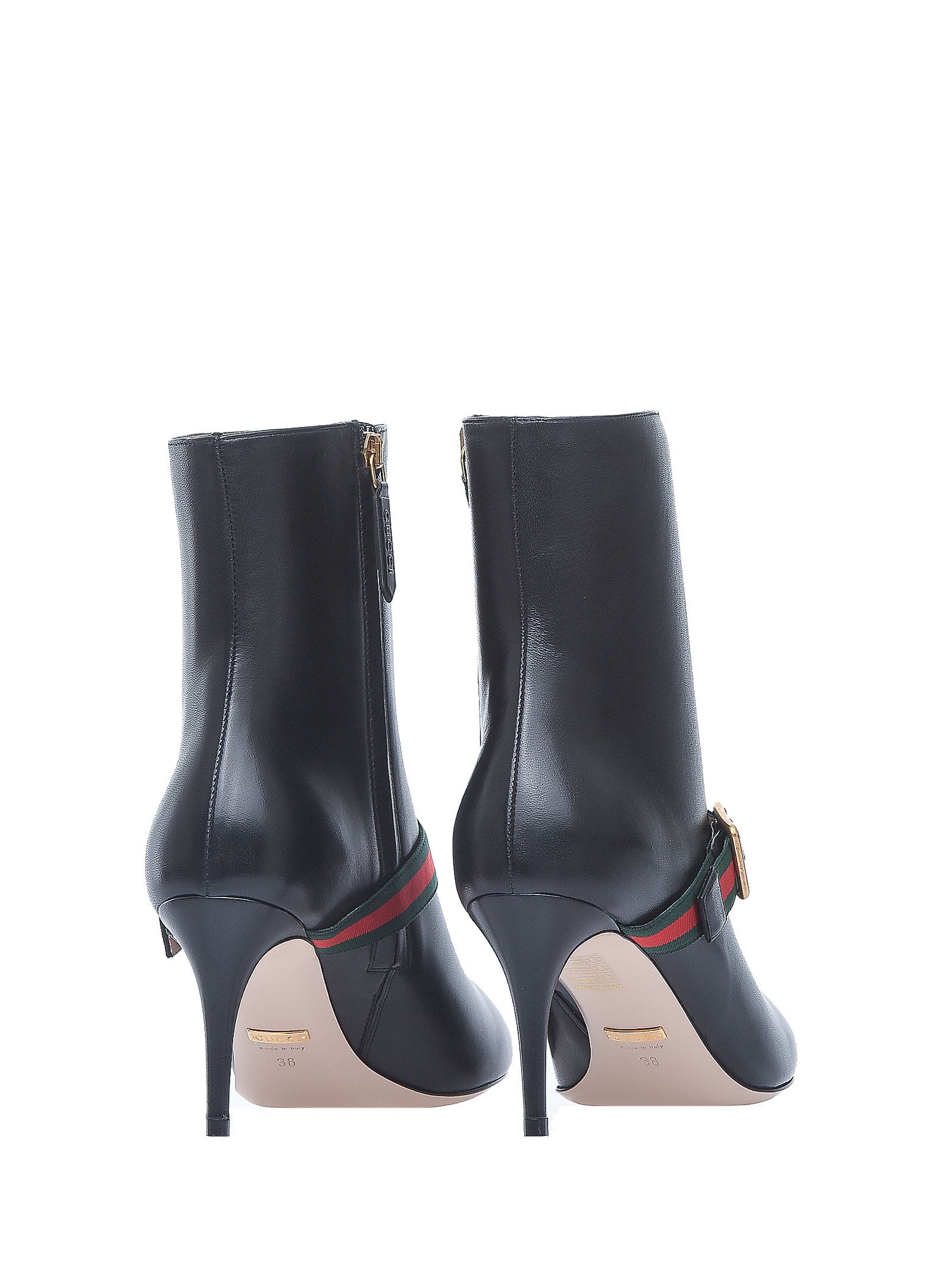 Gucci - Gucci Black Leather Ankle Boots - NERO, Women&#39;s Boots | Italist