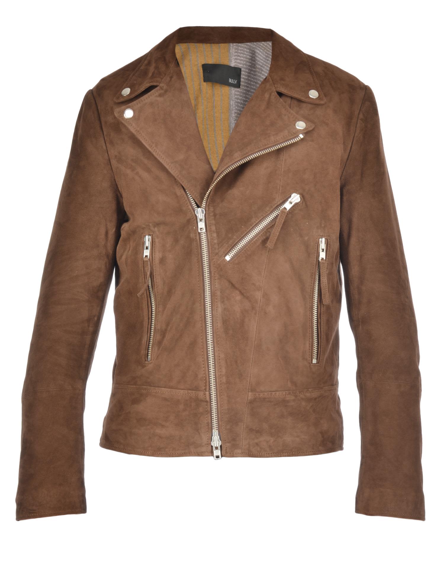 Bully - Bully Chiodo Jacket - BROWN, Men's Leather Jackets | Italist
