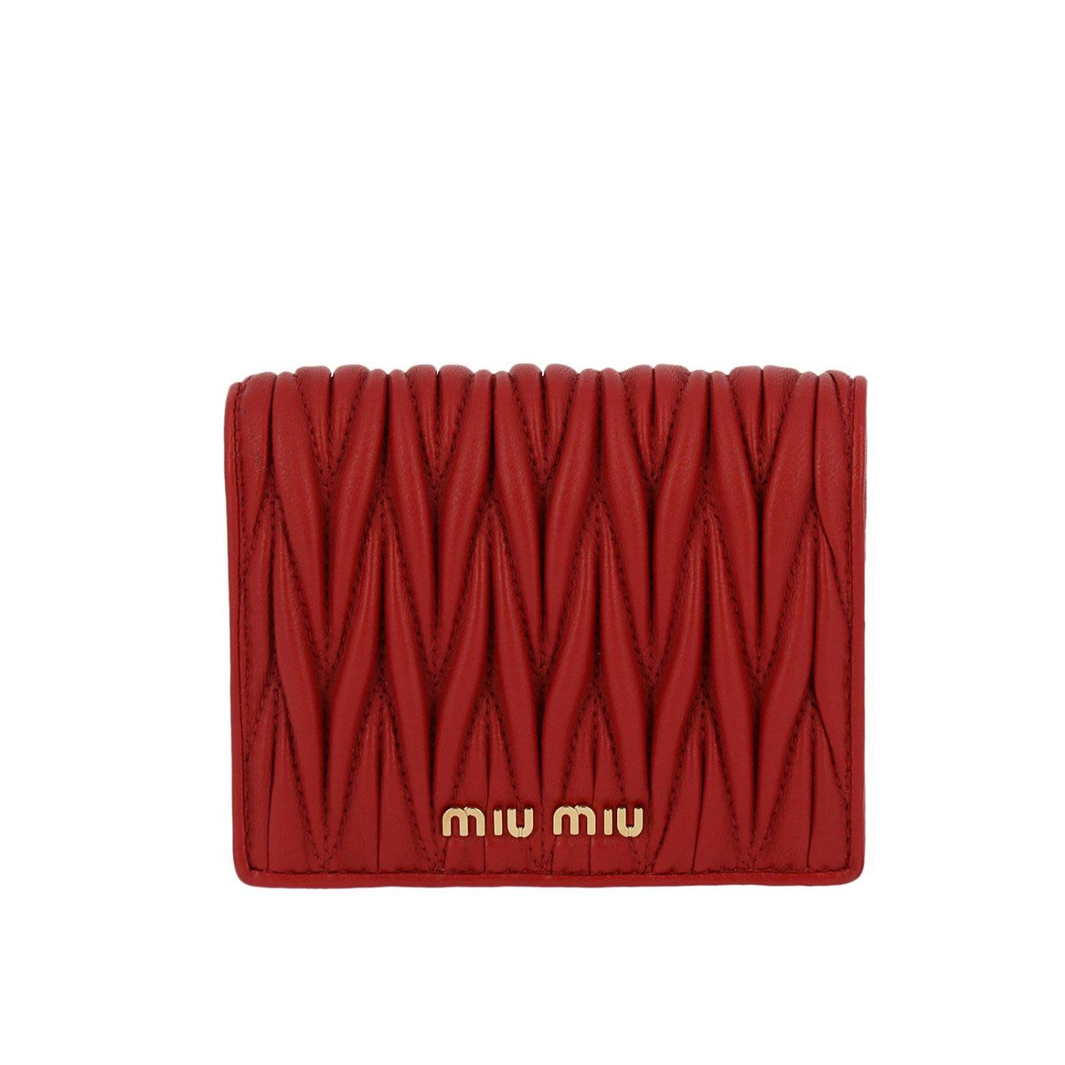 Miu Miu - Wallet Wallet Women Miu Miu - red, Women's Wallets | Italist