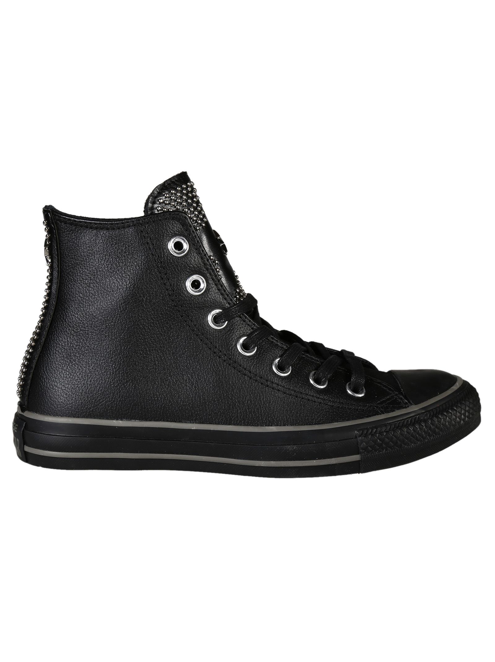 Converse - Converse All Star Hi Leather LTD - Black Studs, Women's ...