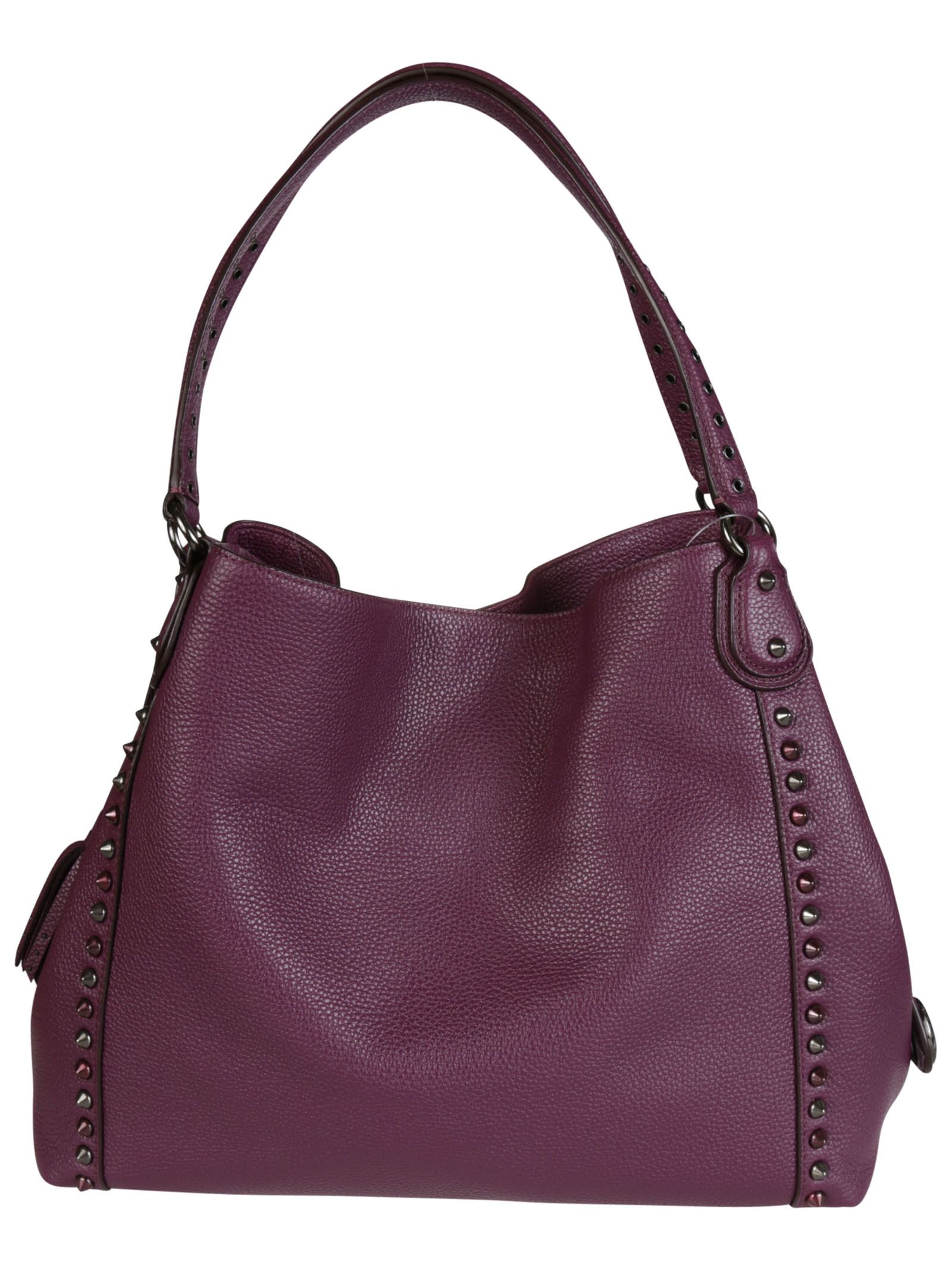 Coach - Coach Outline Studs & Grommets Edie Shoulder Bag - Purple, Women&#39;s Shoulder Bags | Italist