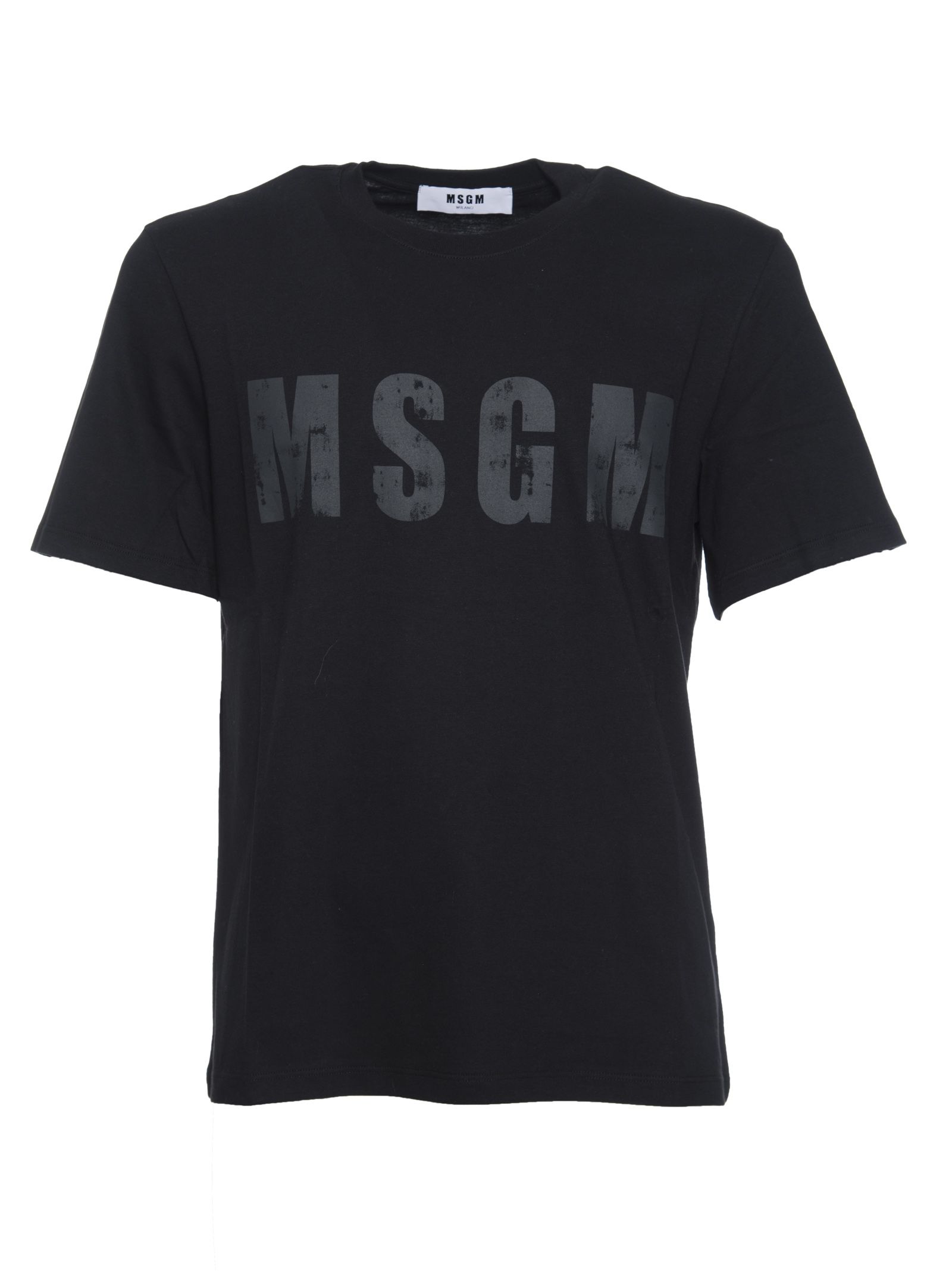 MSGM - MSGM Logo T-Shirt - Black, Men's Short Sleeve T-Shirts | Italist