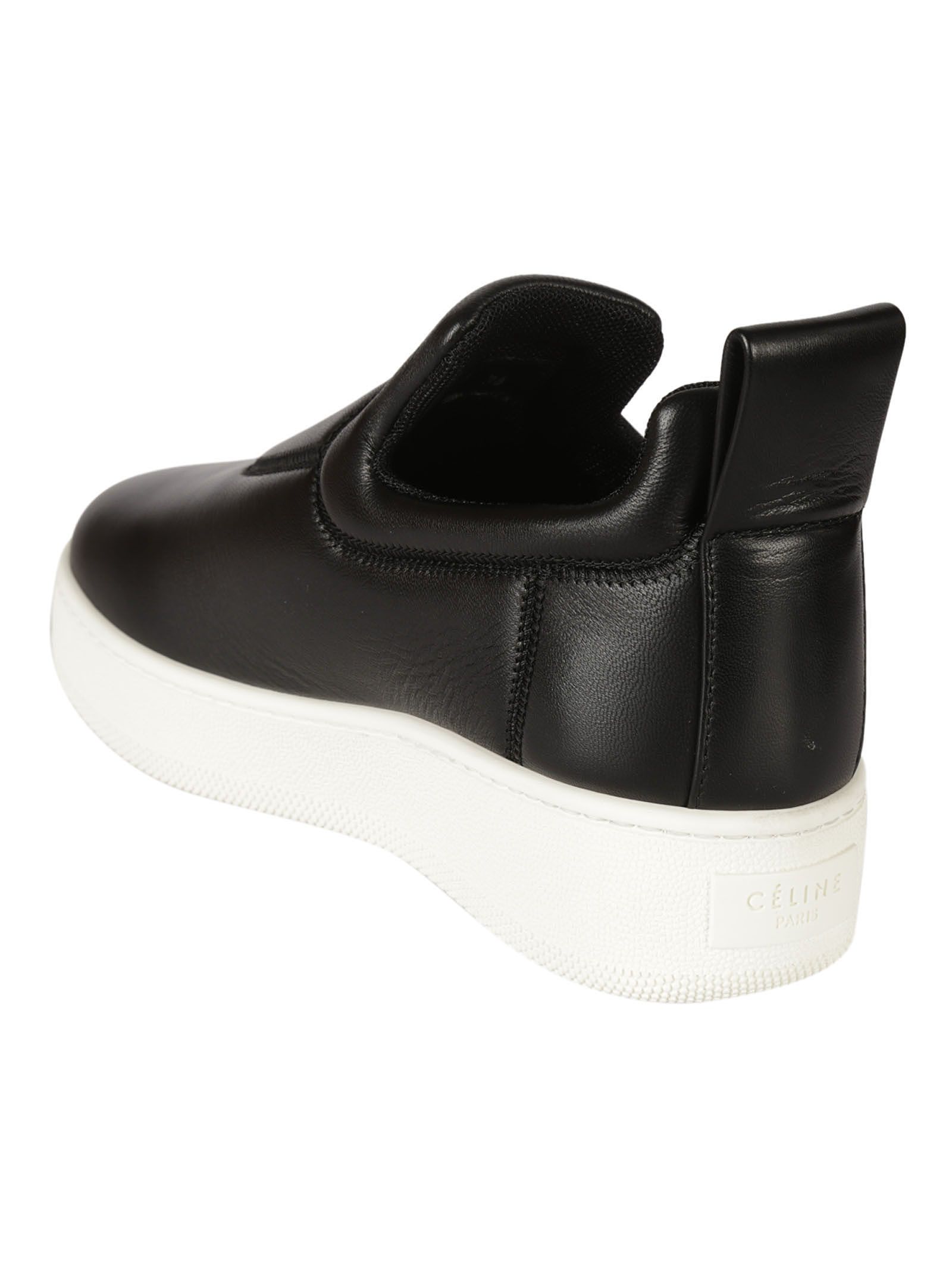 Celine - Celine Round Toe Platform Slip-On Sneakers - Black, Women's ...