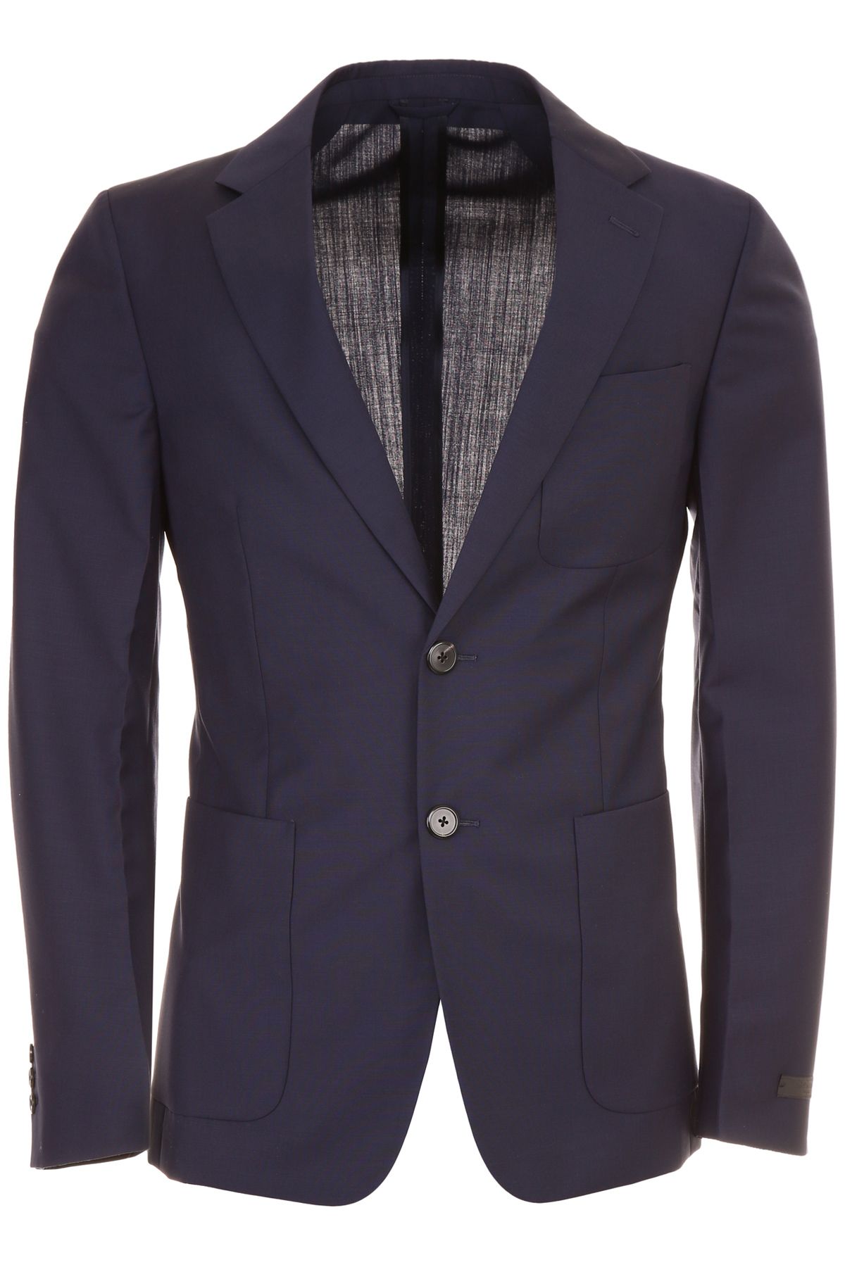 Prada - Mohair Canvas Blazer - NAVY|Blu, Men's Blazers | Italist