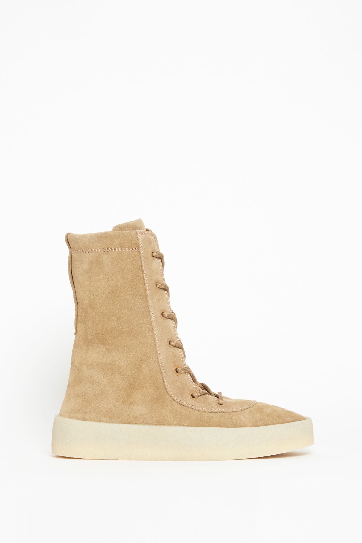 YEEZY Crepe-Sole Lace-Up Suede Boots in Beige | ModeSens