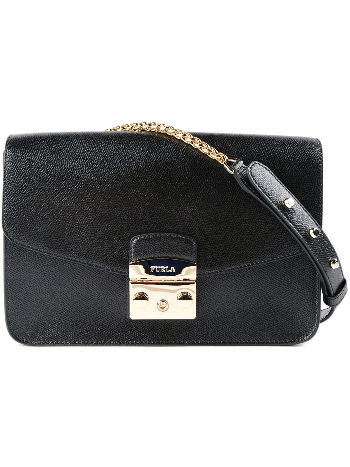 Furla - Furla Metropolis Small Shoulder Bag - Black, Women's Shoulder ...