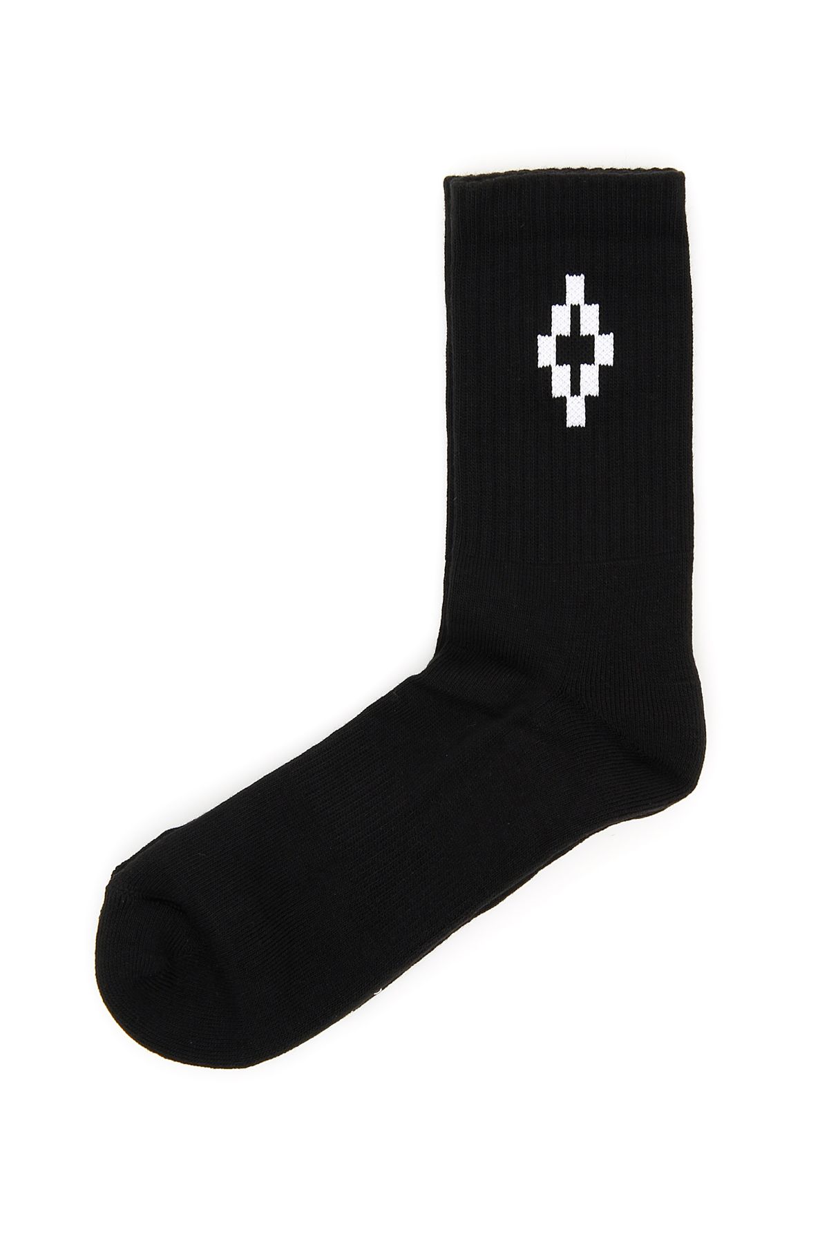 marcelo burlon - cruz socks - black white|nero, mens socks