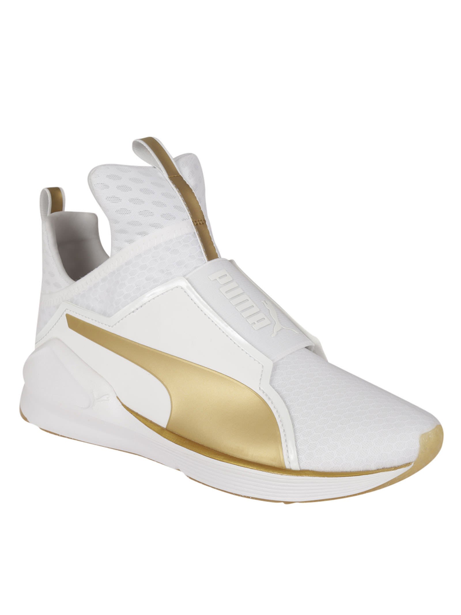 Puma - Puma White And Gold Fierce Sneakers - White, Women's Sneakers ...