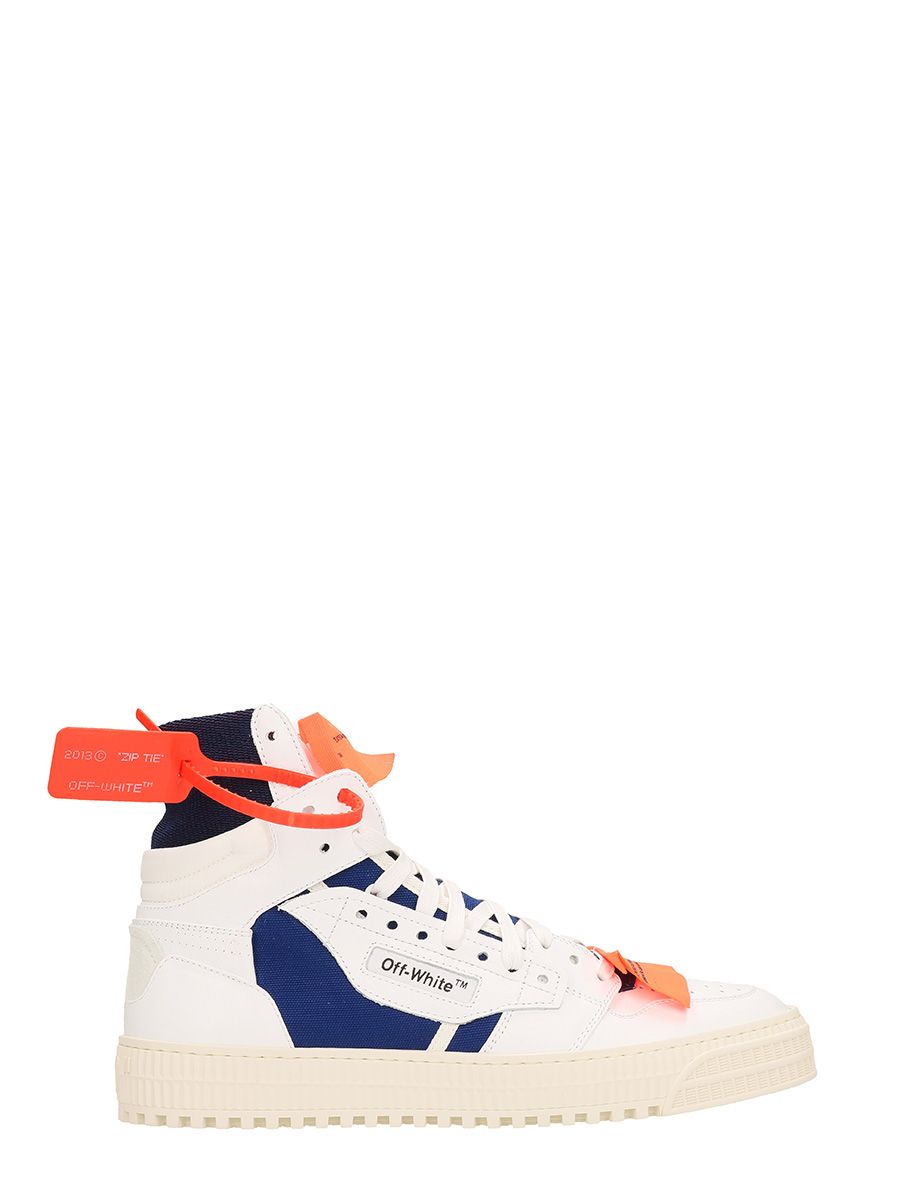 OFF-WHITE Low 3.0 Leather High-Top Sneakers | ModeSens