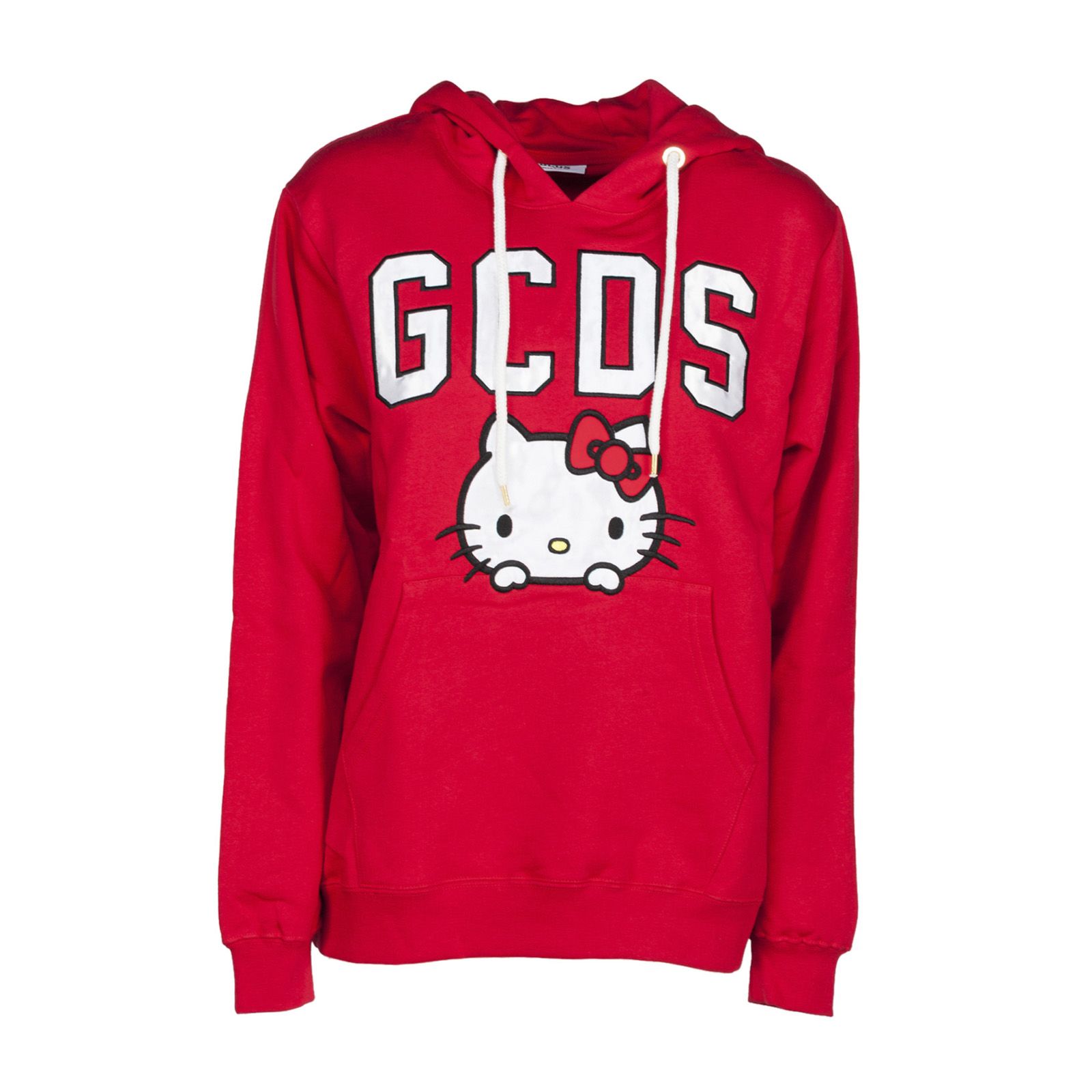 Gcds Hello Kitty Hooded Cotton Sweatshirt In Red | ModeSens