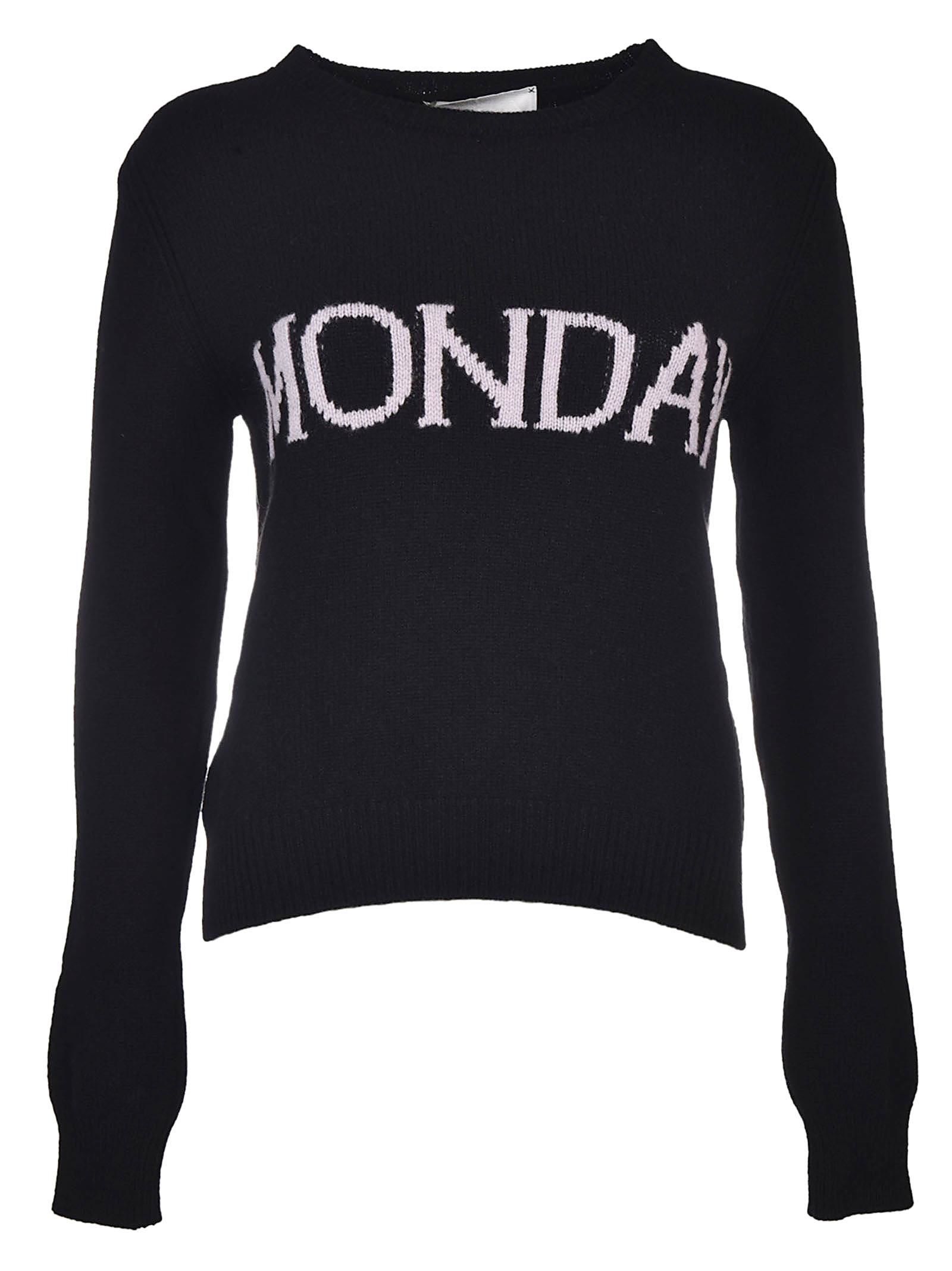 ALBERTA FERRETTI Monday Slim Wool & Cashmere Sweater in Black | ModeSens