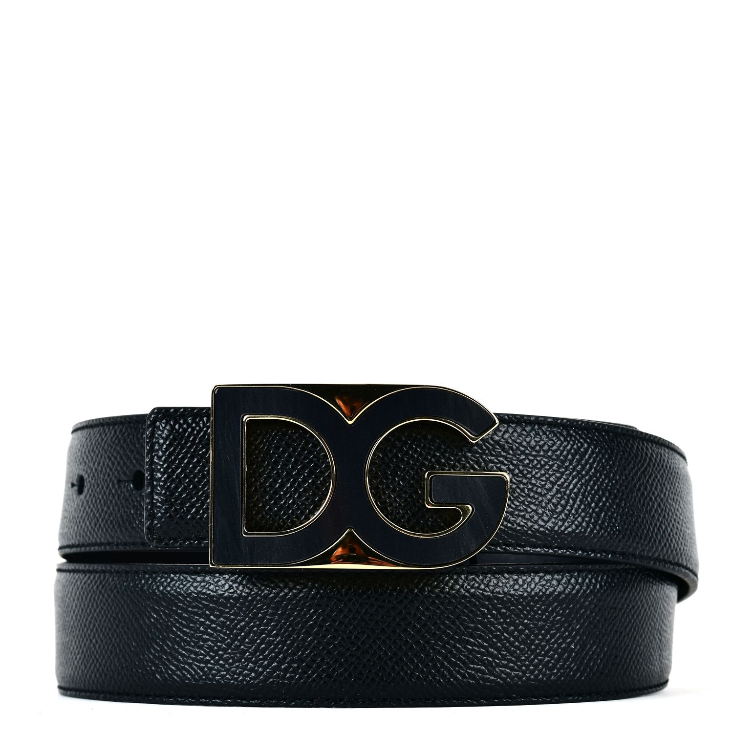 Dolce & Gabbana Dolce & Gabbana Leather Belt With Metal Logo Plate