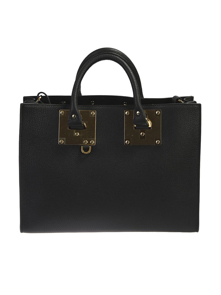 Sophie Hulme BLACK LEATHER ALBION TOTE