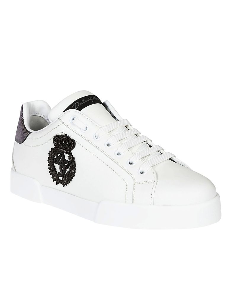 DOLCE & GABBANA EMBROIDERED SNEAKERS,10588956