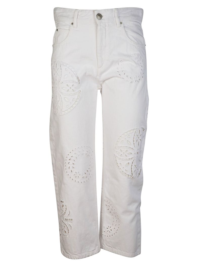 ISABEL MARANT CROPPED STRAIGHT LEG TROUSERS,10600606