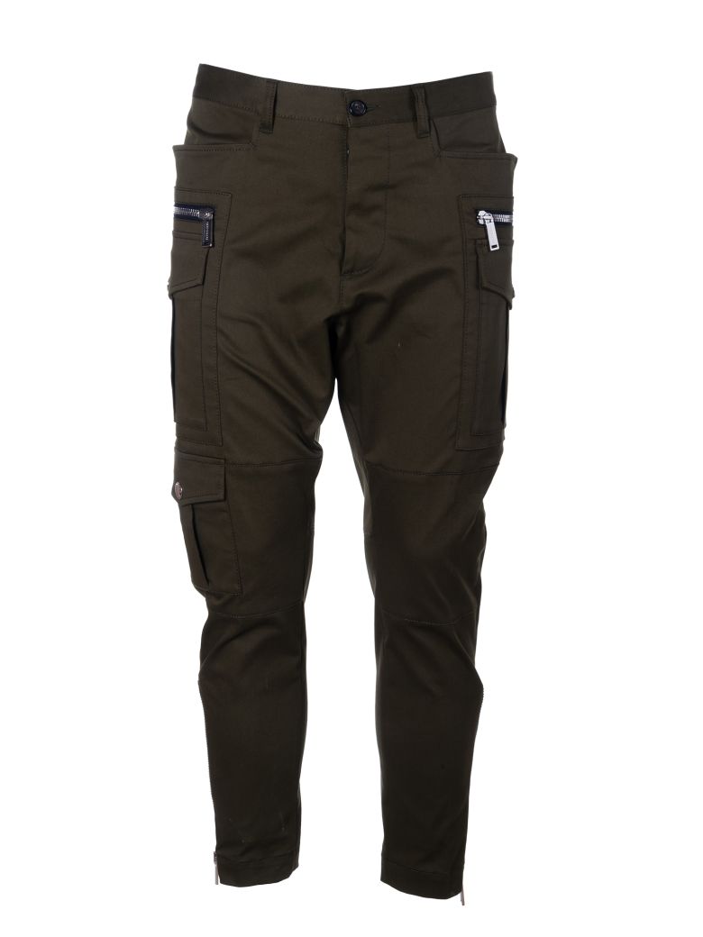 DSQUARED2 FITTED CARGO TROUSERS,10587146