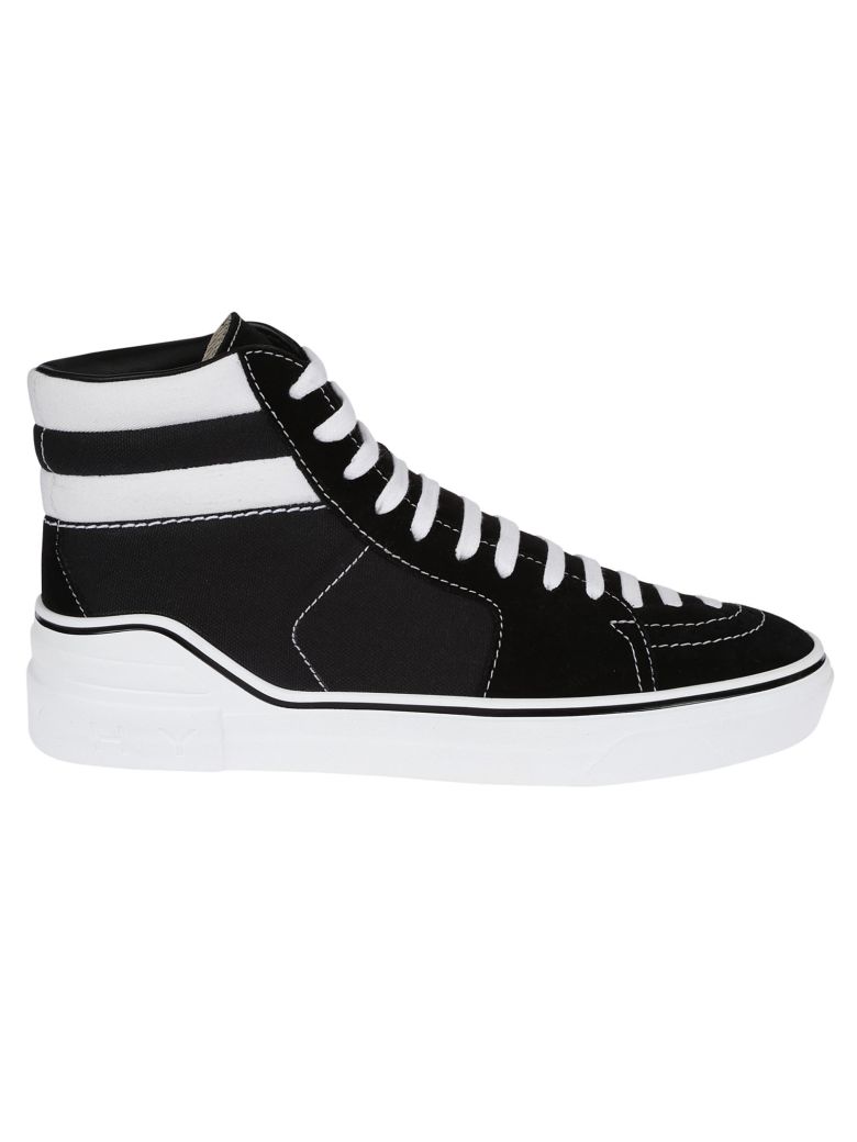 GIVENCHY George V Suede And Cotton-Canvas High-Top Sneakers in Oxford ...