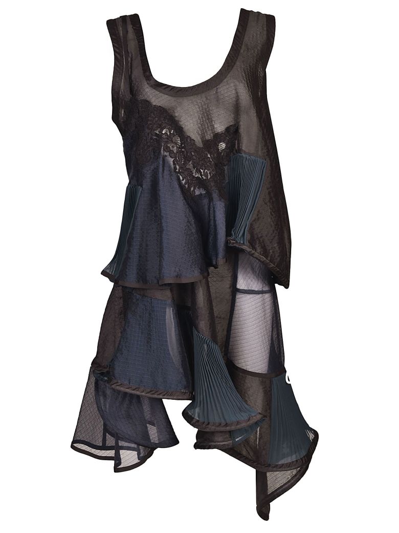 SACAI PATCHWORK DRESS,10572593