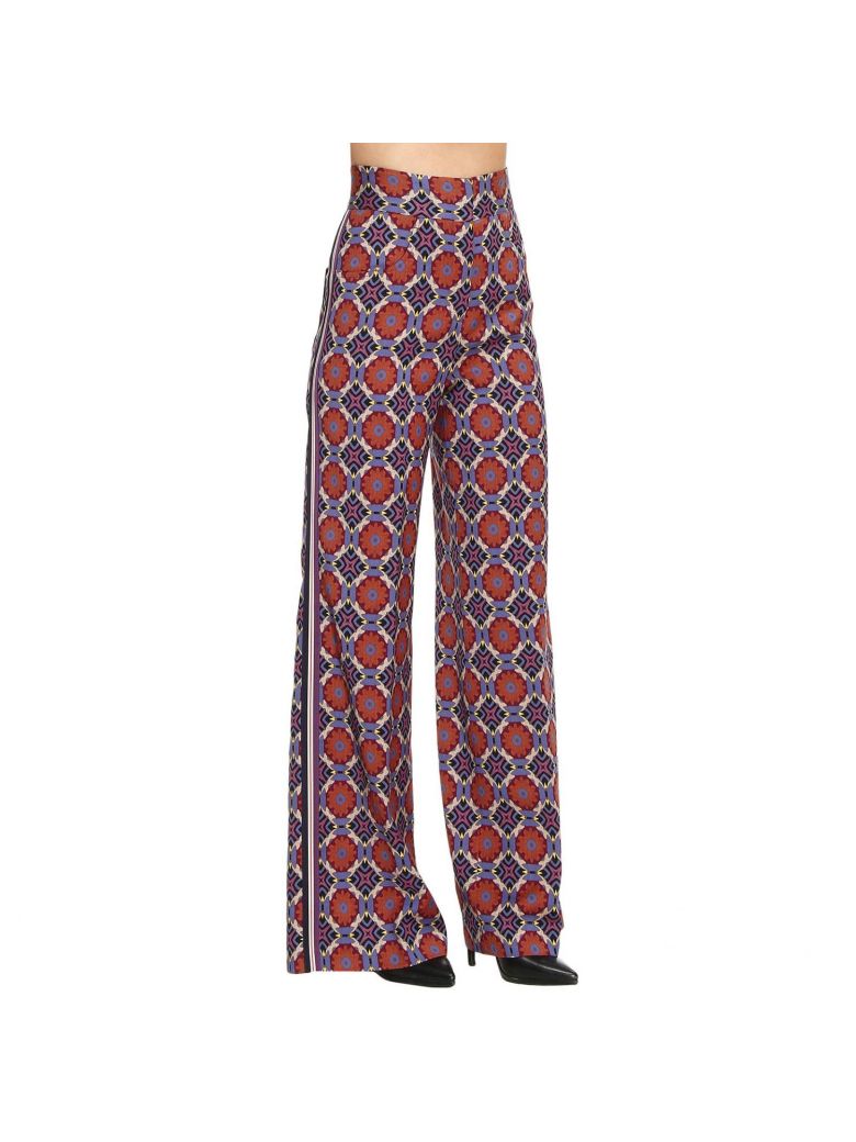 ETRO PRINTED WIDE-LEG WOOL TROUSERS, MULTICOLOR | ModeSens