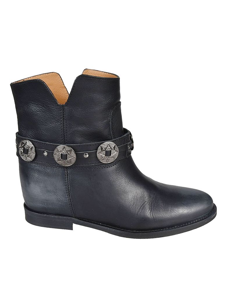 VIA ROMA 15 STUDDED ANKLE BOOTS,10587775