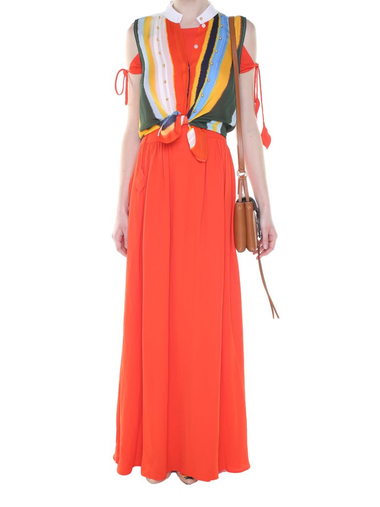 Tory Burch Bettina Studded Silk-georgette Tie-dye Top In Multicolor |  ModeSens