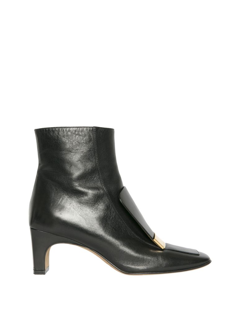 SERGIO ROSSI SR1 LEATHER ANKLE BOOT,10627528