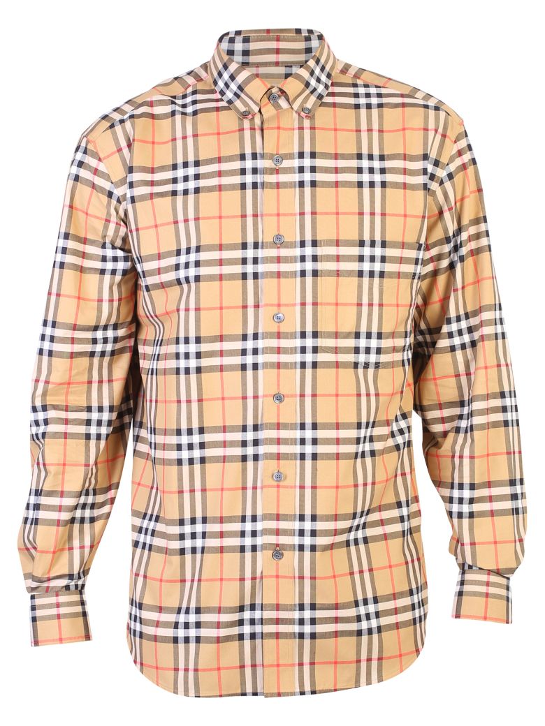 BURBERRY MULTICOLORED CHECKED SHIRT,10626032