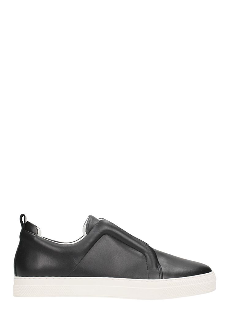 PIERRE HARDY SLIP ON BLACK LEATHER trainers,10608434