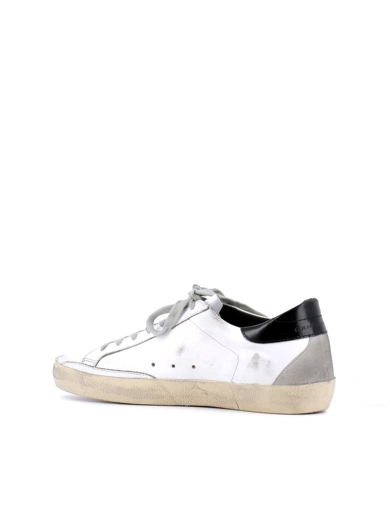 GOLDEN GOOSE Superstar Distressed Leather And Suede Sneakers in White
