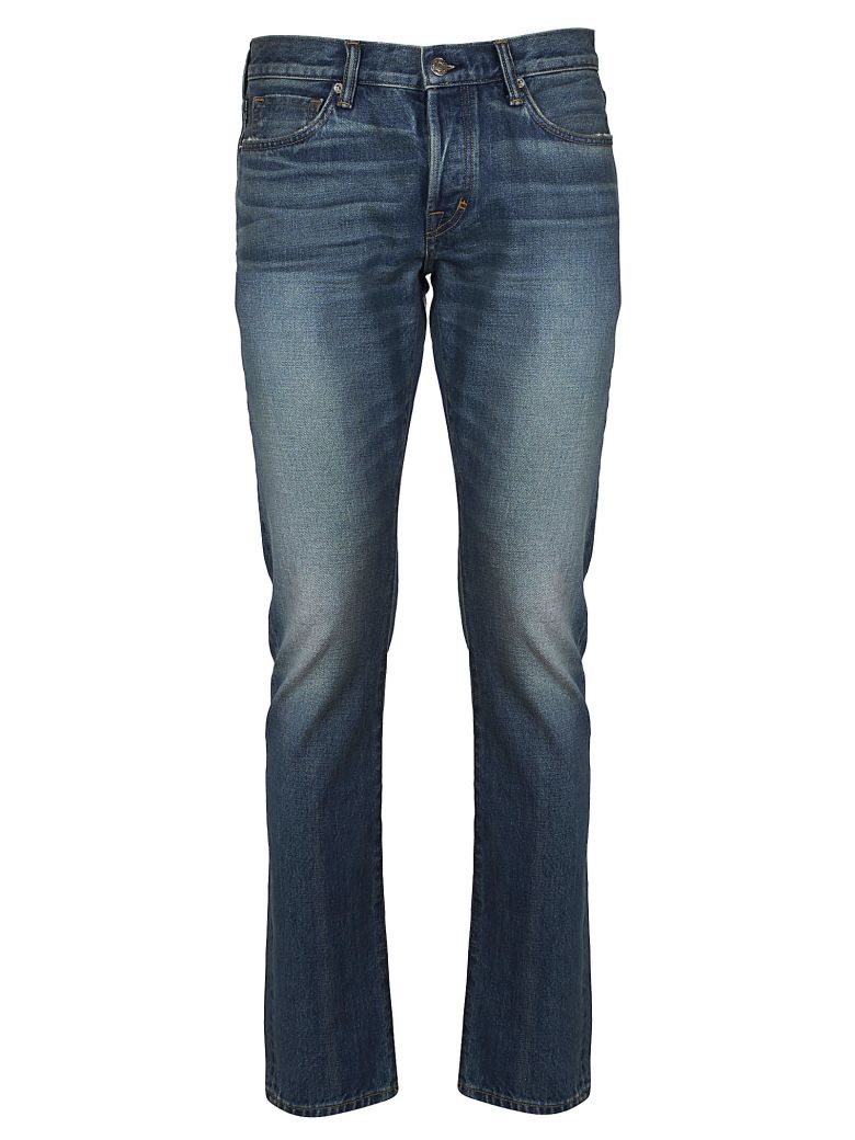 TOM FORD FADED SKINNY JEANS,10577288